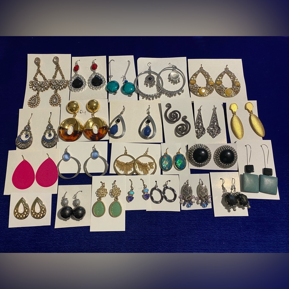 Lady’s Lot of 24 Pairs of Earrings